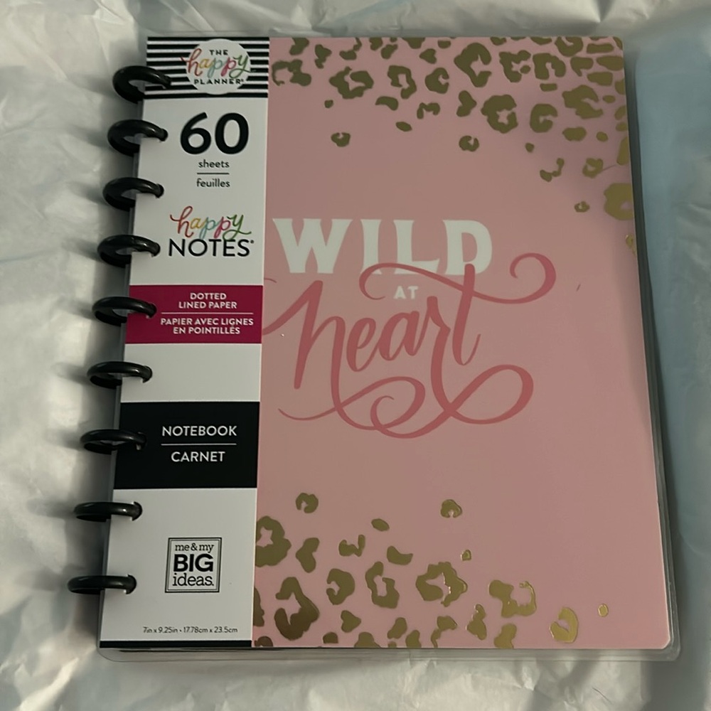 The Happy Planner Dotted Lined Paper Notebook Classic  NWT Wild at Heart